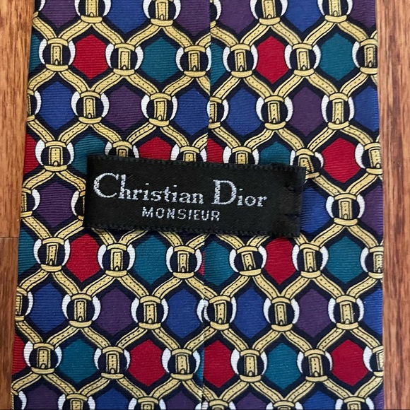 Christian Dior Monsieur silk tie made in USA - Picture 6 of 11